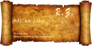 Róka Zita névjegykártya